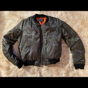 flight jacket green large new